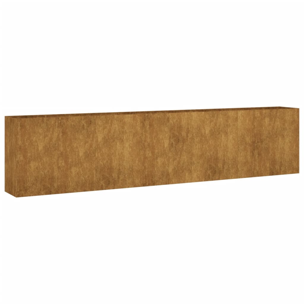 Fioriera Rialzata da Giardino 360x40x80 cm in Acciaio Corten - homemem39