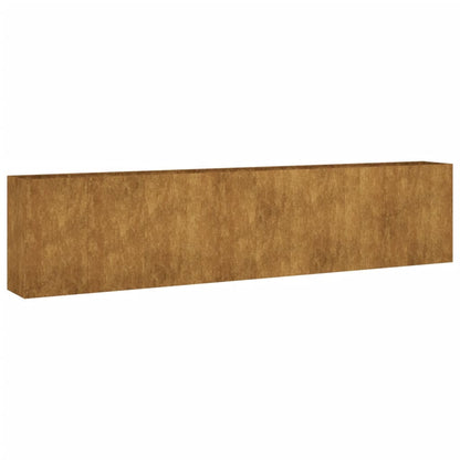 Fioriera Rialzata da Giardino 360x40x80 cm in Acciaio Corten - homemem39