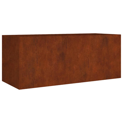 Fioriera Rialzata da Giardino 200x80x80 cm in Acciaio Corten | homemem39