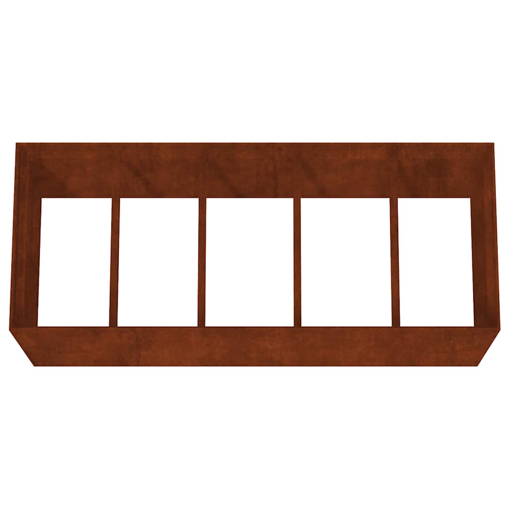 Fioriera Rialzata da Giardino 200x80x80 cm in Acciaio Corten | homemem39