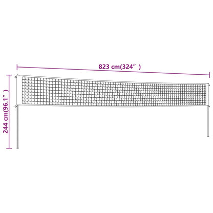 Rete da Pallavolo Gialla e Nera 823x244 cm Tessuto PE | homemem39