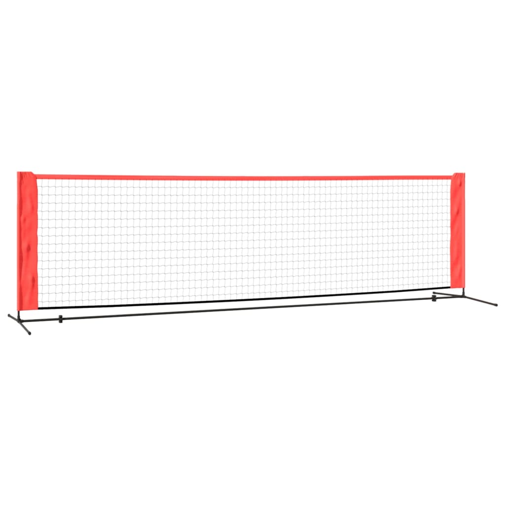 Rete da Tennis Nera e Rossa 300x100x87 cm in Poliestere | homemem39