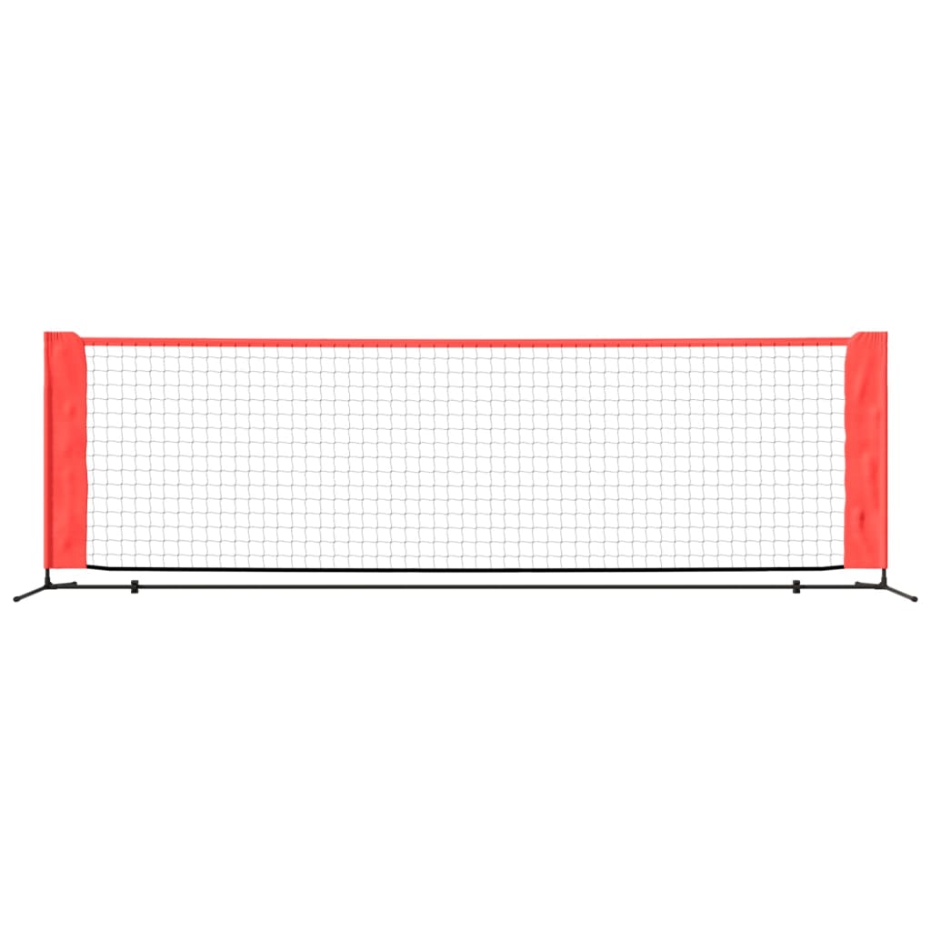 Rete da Tennis Nera e Rossa 300x100x87 cm in Poliestere | homemem39