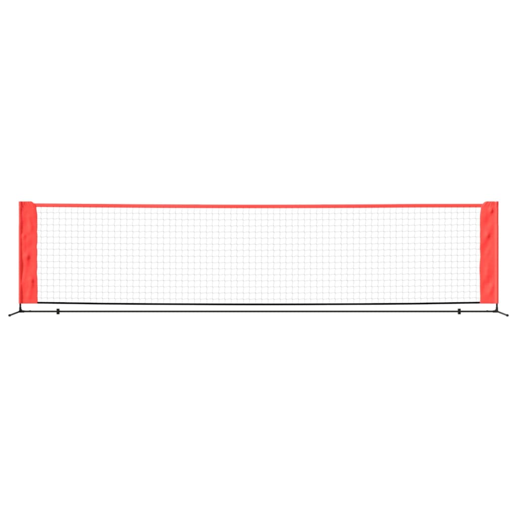 Rete da Tennis Nera e Rossa 400x100x87 cm in Poliestere | homemem39