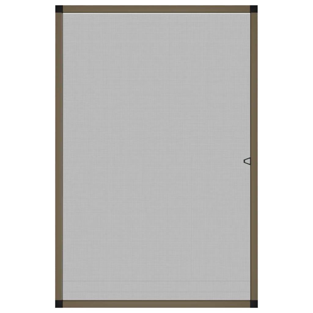 Zanzariera per Finestre Marrone 80x120 cm
