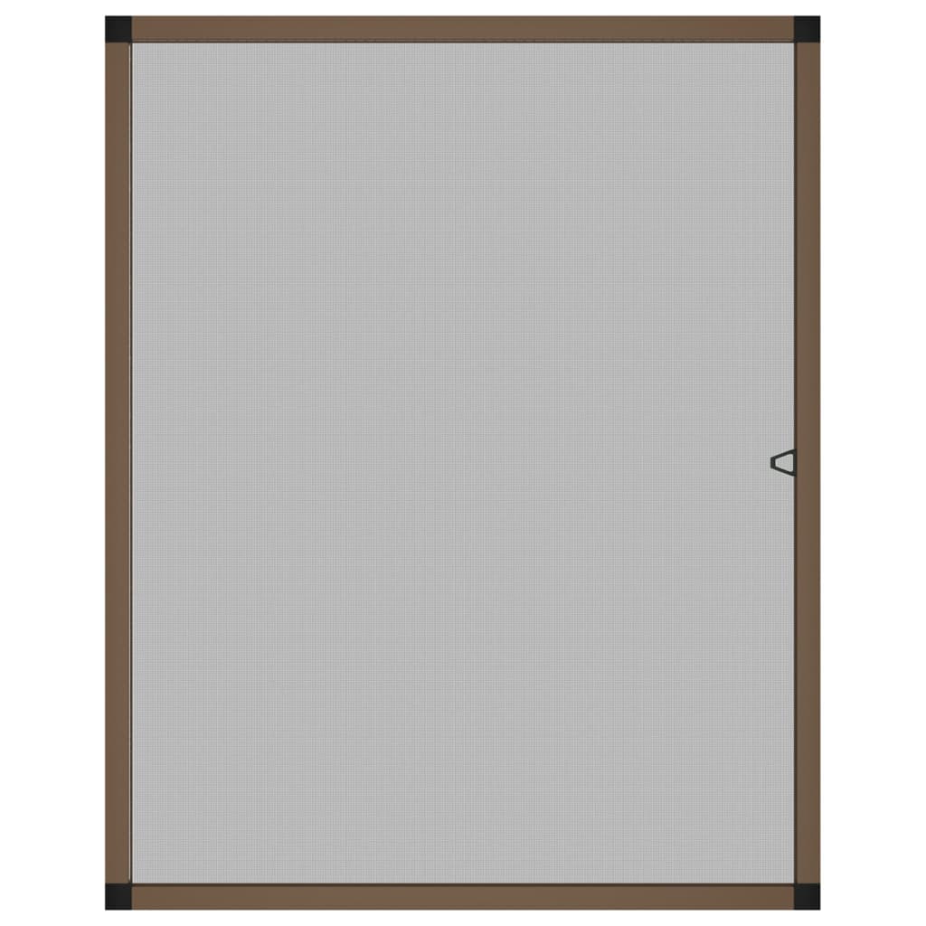 Zanzariera per Finestre Marrone 100x120 cm