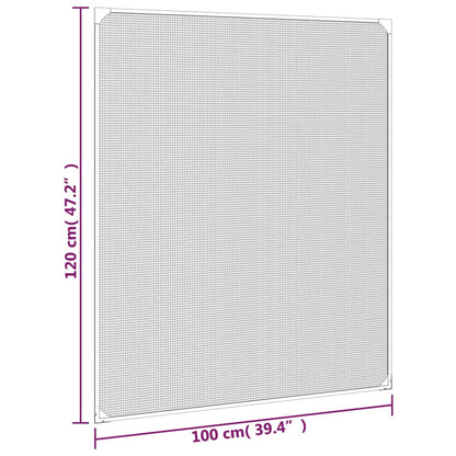 Zanzariera Magnetica per Finestre Antracite 100x120 cm