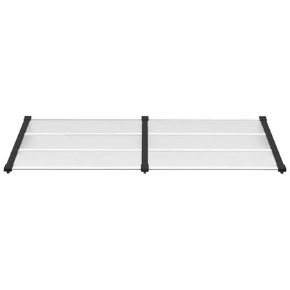 Tettoia per Porta Nero e Trasparente 199x90 cm in Policarbonato