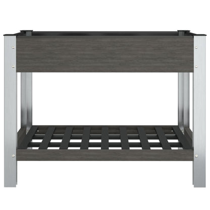 Fioriera Rialzata Giardino con Ripiano Grigia 100x50x75 cm WPC