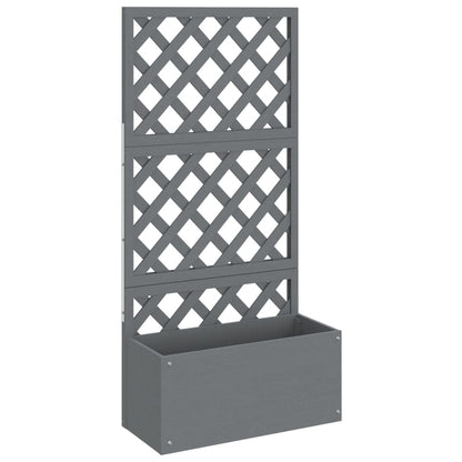 Fioriera a Traliccio Grigia 65x33x135 cm WPC - homemem39