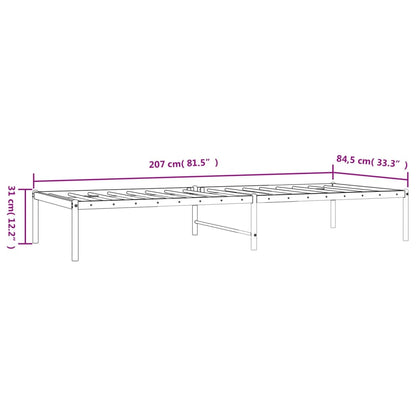 Giroletto in Metallo Nero 80x200 cm | homemem39