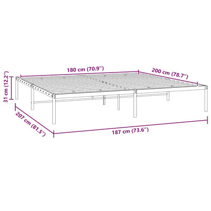 Giroletto Metallo Nero 180x200 cm | homemem39