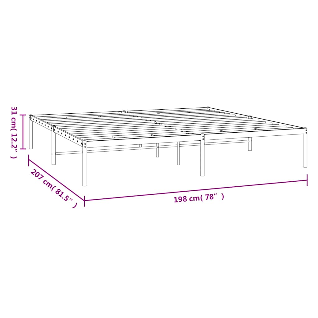 Giroletto in Metallo Nero 193x203 cm - homemem39