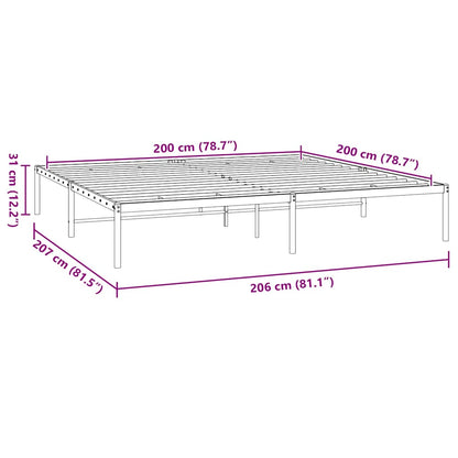 Giroletto in Metallo Nero 200x200 cm | homemem39