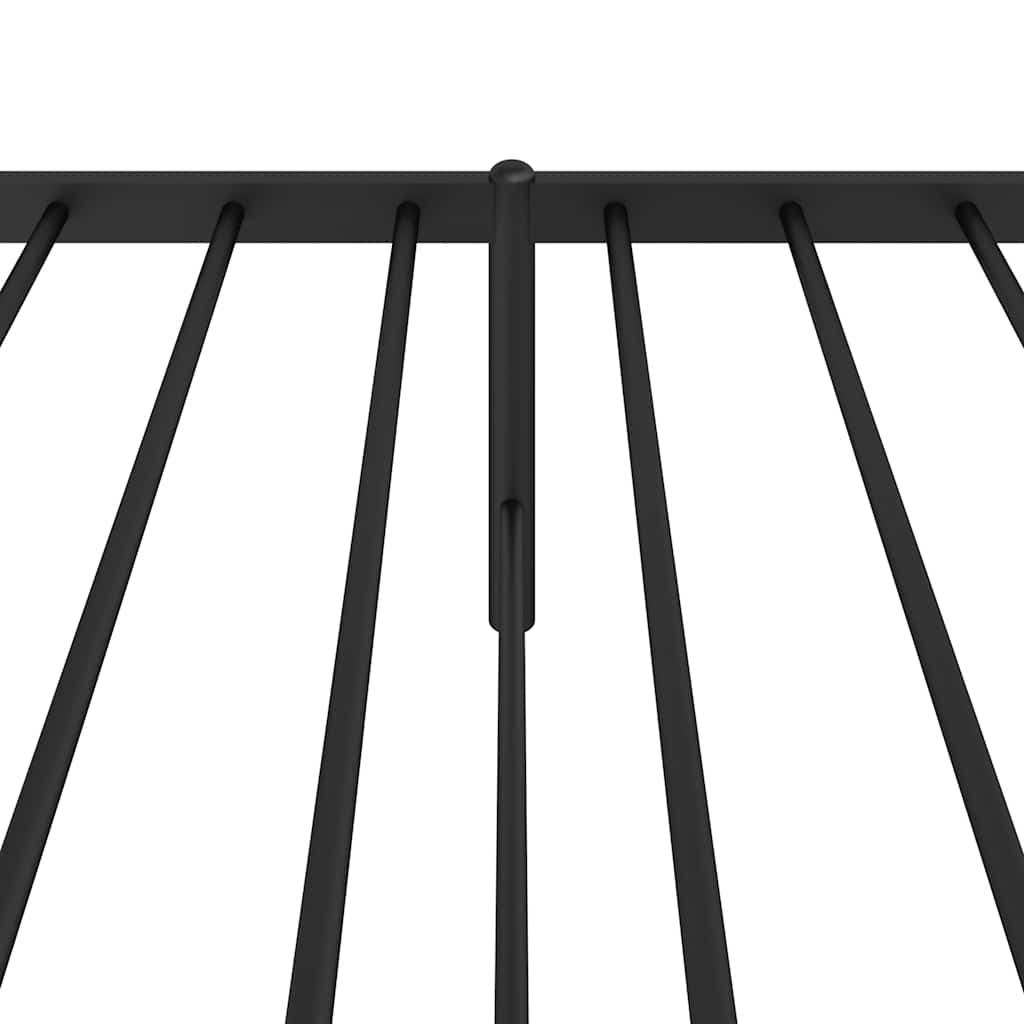 Giroletto con Testiera in Metallo Nero 80x200 cm