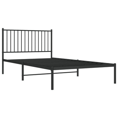 Giroletto con Testiera in Metallo Nero 107x203 cm - homemem39