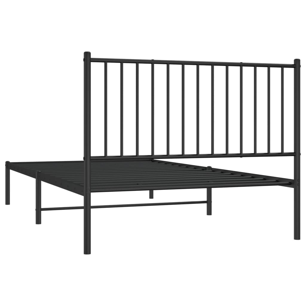 Giroletto con Testiera in Metallo Nero 107x203 cm - homemem39
