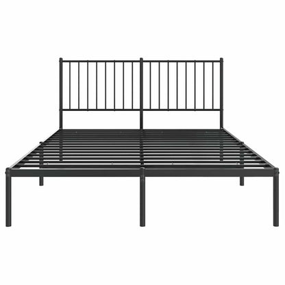 Giroletto con Testiera in Metallo Nero 135x190 cm