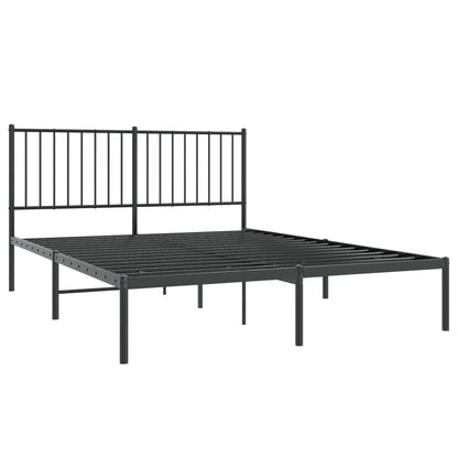 Giroletto con Testiera in Metallo Nero 140x190 cm | homemem39
