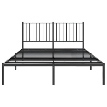 Giroletto con Testiera in Metallo Nero 140x190 cm | homemem39