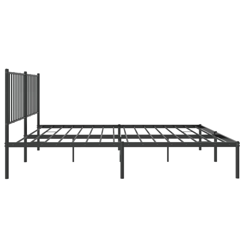 Giroletto con Testiera in Metallo Nero 140x190 cm | homemem39