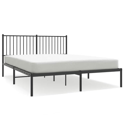 Giroletto con Testiera in Metallo Nero 150x200 cm | homemem39