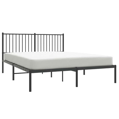 Giroletto con Testiera in Metallo Nero 150x200 cm | homemem39