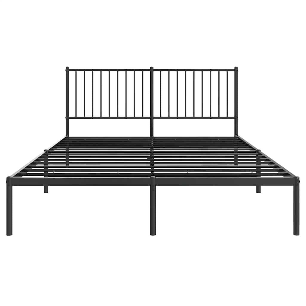 Giroletto con Testiera in Metallo Nero 150x200 cm | homemem39