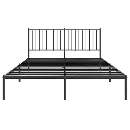 Giroletto con Testiera in Metallo Nero 150x200 cm | homemem39