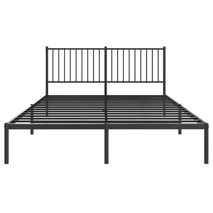 Giroletto con Testiera in Metallo Nero 150x200 cm