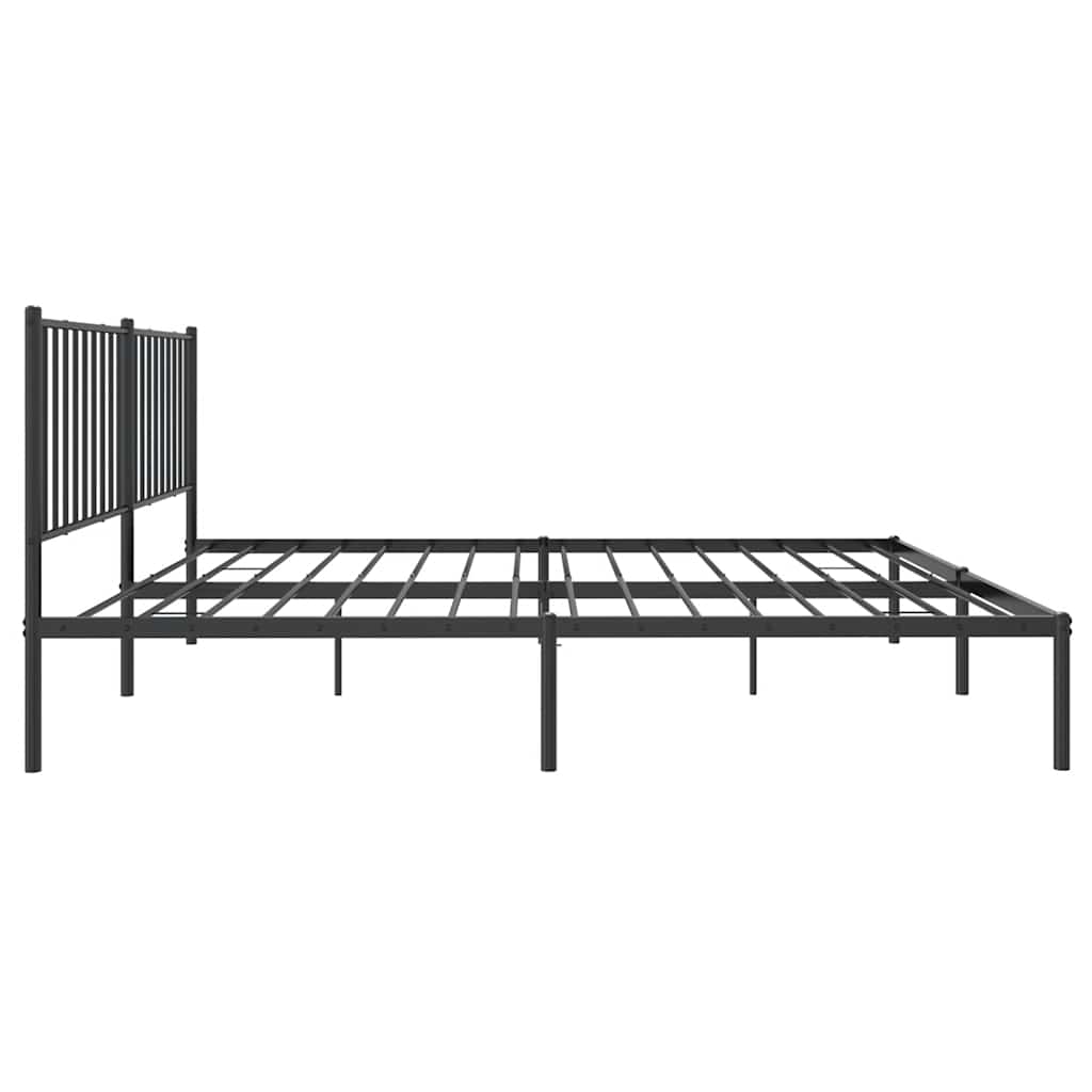 Giroletto con Testiera in Metallo Nero 150x200 cm | homemem39