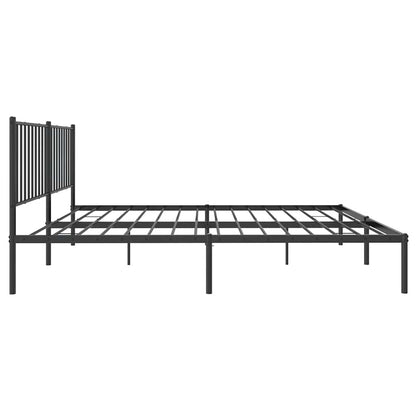 Giroletto con Testiera in Metallo Nero 150x200 cm | homemem39