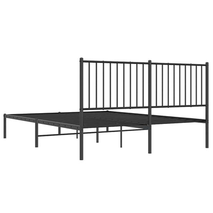 Giroletto con Testiera in Metallo Nero 150x200 cm | homemem39