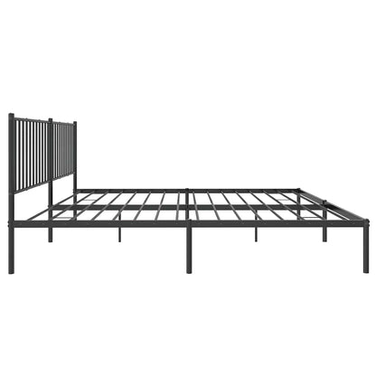 Giroletto con Testiera in Metallo Nero 183x213 cm