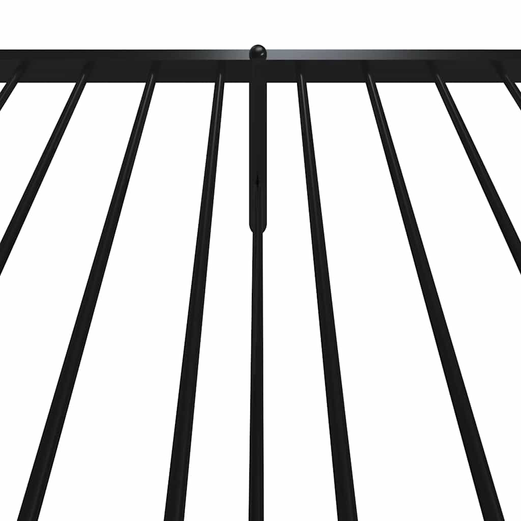 Giroletto con Testiera e Pediera Metallo Nero 90x190 cm