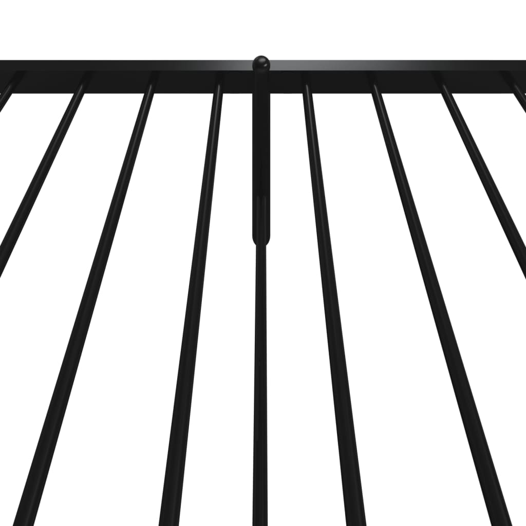 Giroletto con Testiera e Pediera Metallo Nero 90x200 cm | homemem39