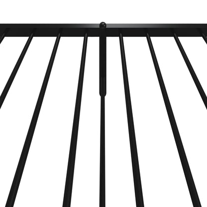 Giroletto con Testiera e Pediera Metallo Nero 90x200 cm | homemem39