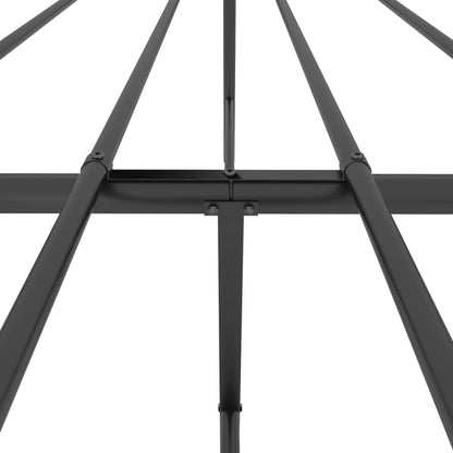 Giroletto con Testiera e Pediera Metallo Nero 200x200 cm | homemem39