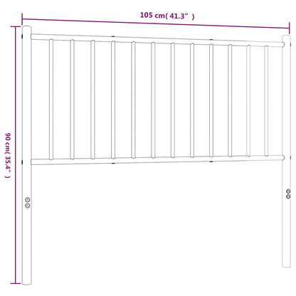 Testiera in Metallo Nero 100 cm - homemem39