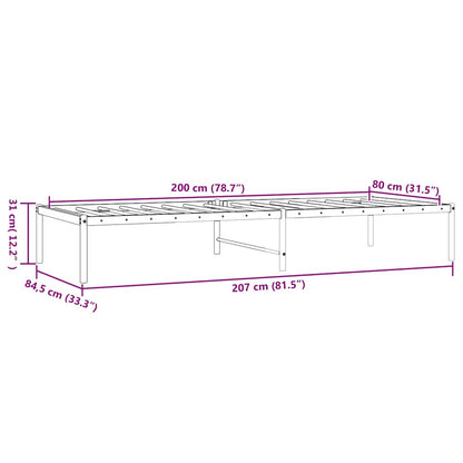 Giroletto in Metallo Bianco 80x200 cm | homemem39