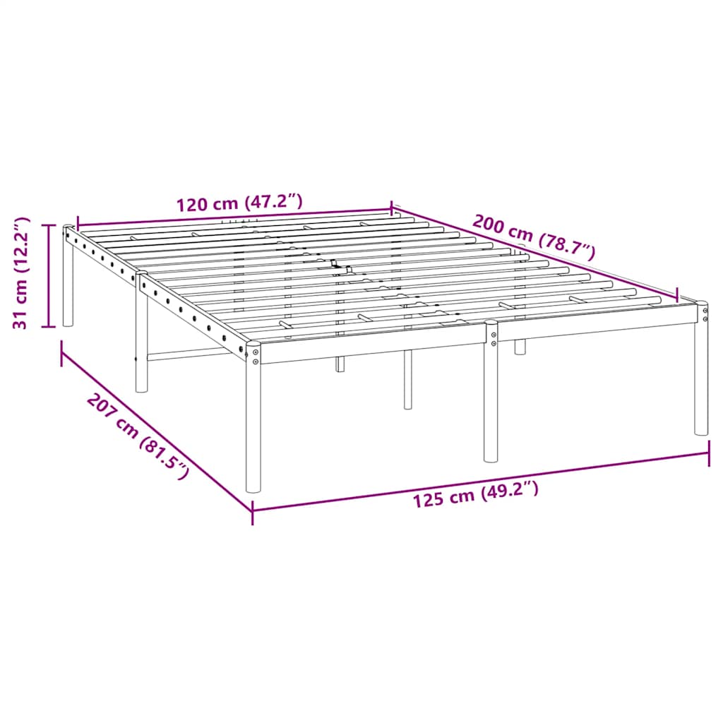 Giroletto in Metallo Bianco 120x200 cm | homemem39