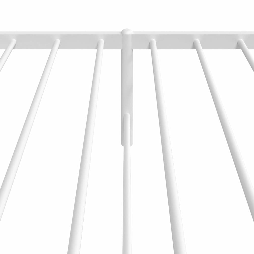 Giroletto con Testiera Metallo Bianco 80x200 cm