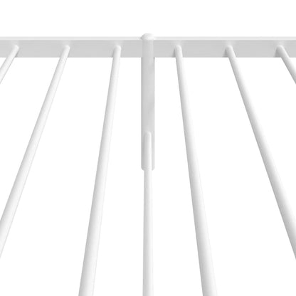 Giroletto con Testiera Metallo Bianco 90x190 cm