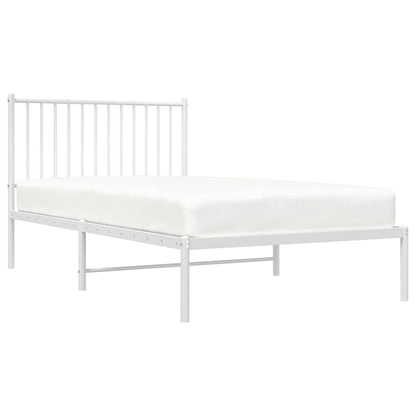 Giroletto con Testiera Metallo Bianco 100x190 cm | homemem39