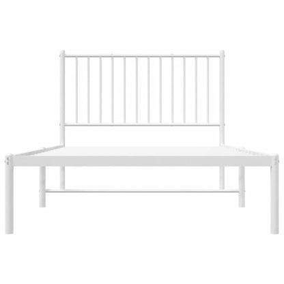 Giroletto con Testiera Metallo Bianco 100x190 cm | homemem39