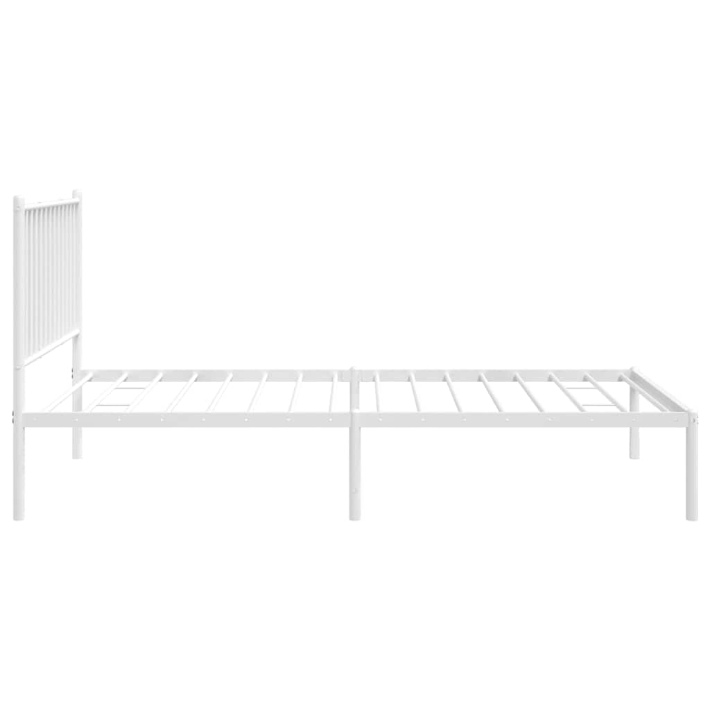 Giroletto con Testiera Metallo Bianco 100x190 cm | homemem39