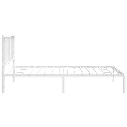 Giroletto con Testiera Metallo Bianco 100x190 cm | homemem39