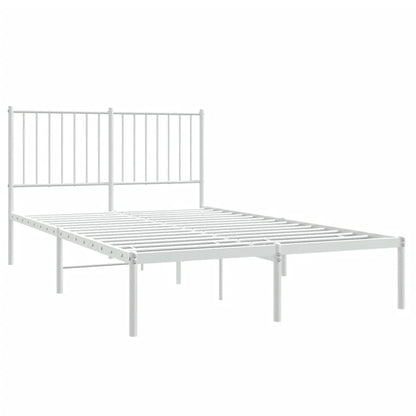 Giroletto con Testiera in Metallo Bianco 120x200 cm | homemem39