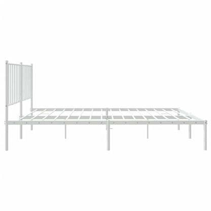 Giroletto con Testiera in Metallo Bianco 120x200 cm | homemem39