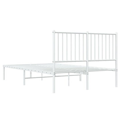 Giroletto con Testiera in Metallo Bianco 120x200 cm | homemem39